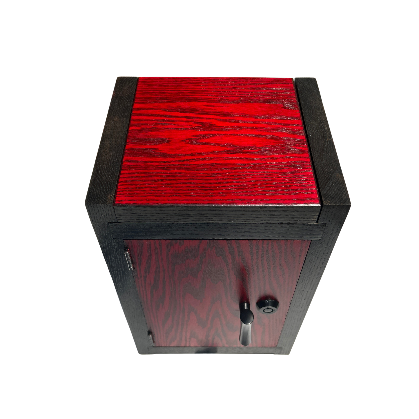 Small Red Stash Box Cabinet — Compact Locking Storage