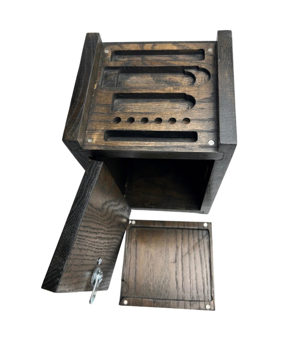     Premium home organization gift set with two lockable wooden cabinets for creating a neat and organized living space.