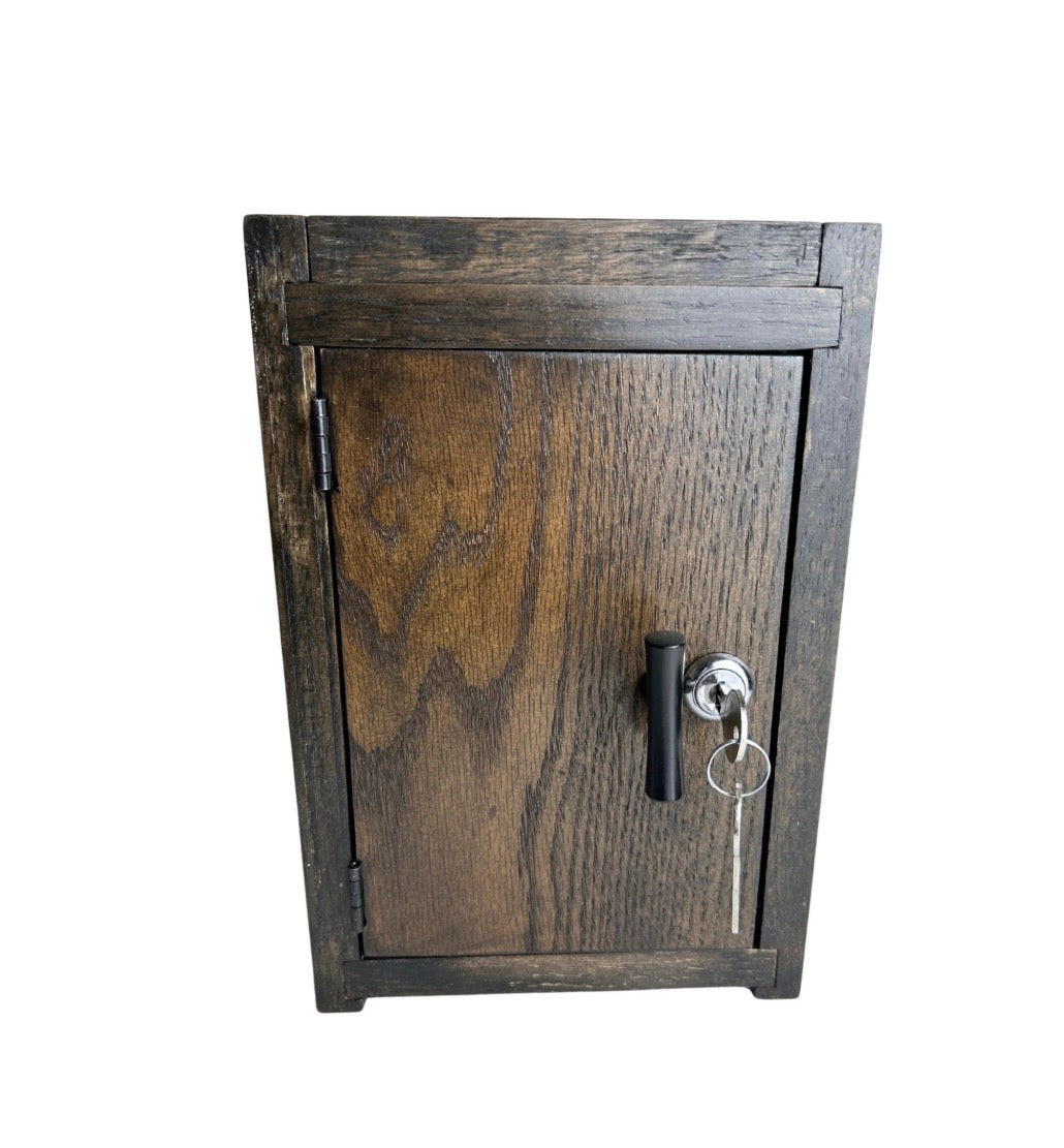      Birthday gift set featuring a handcrafted 1 door apartment cabinet and magnetic keychain organizer for everyday home organization. 