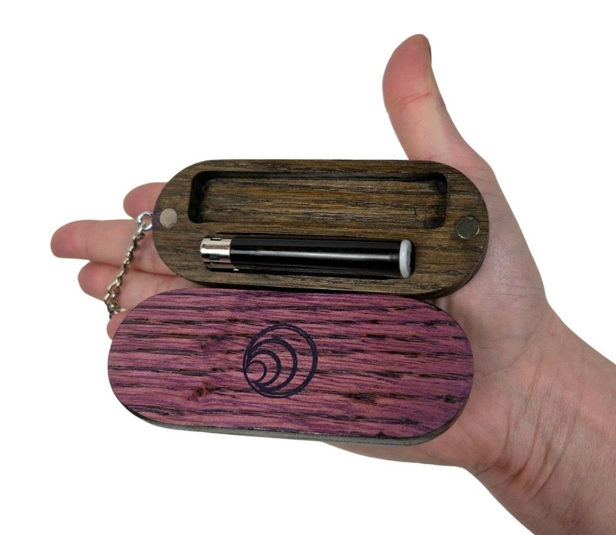 Pre Roll Case Keychain — Handmade Hardwood Travel Case