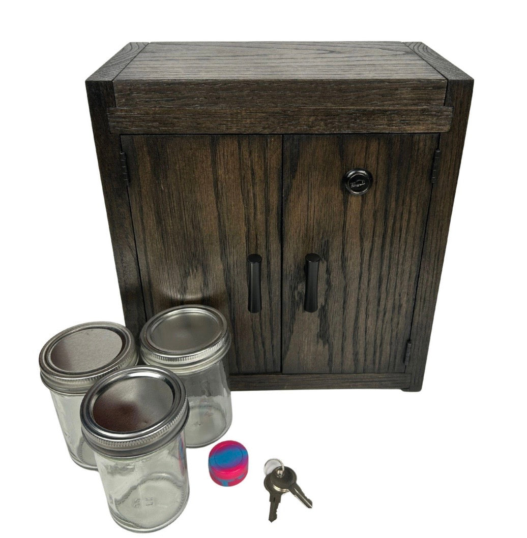     Home organization gift set with modern wooden cabinets designed to keep essentials organized while maintaining a clean aesthetic.