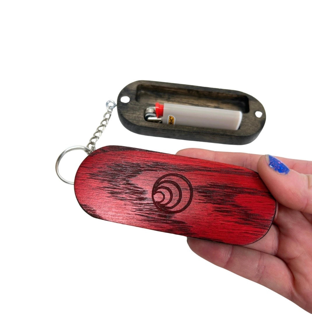 Pre Roll Case Keychain — Handmade Hardwood Travel Case