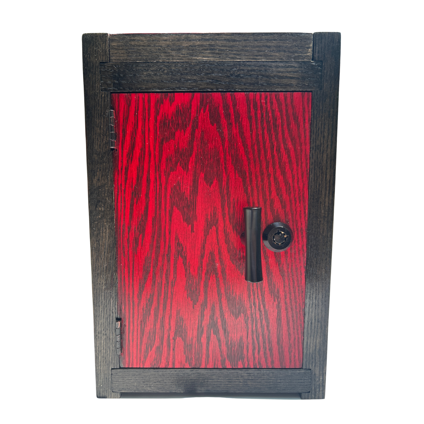 Small Red Stash Box Cabinet — Compact Locking Storage