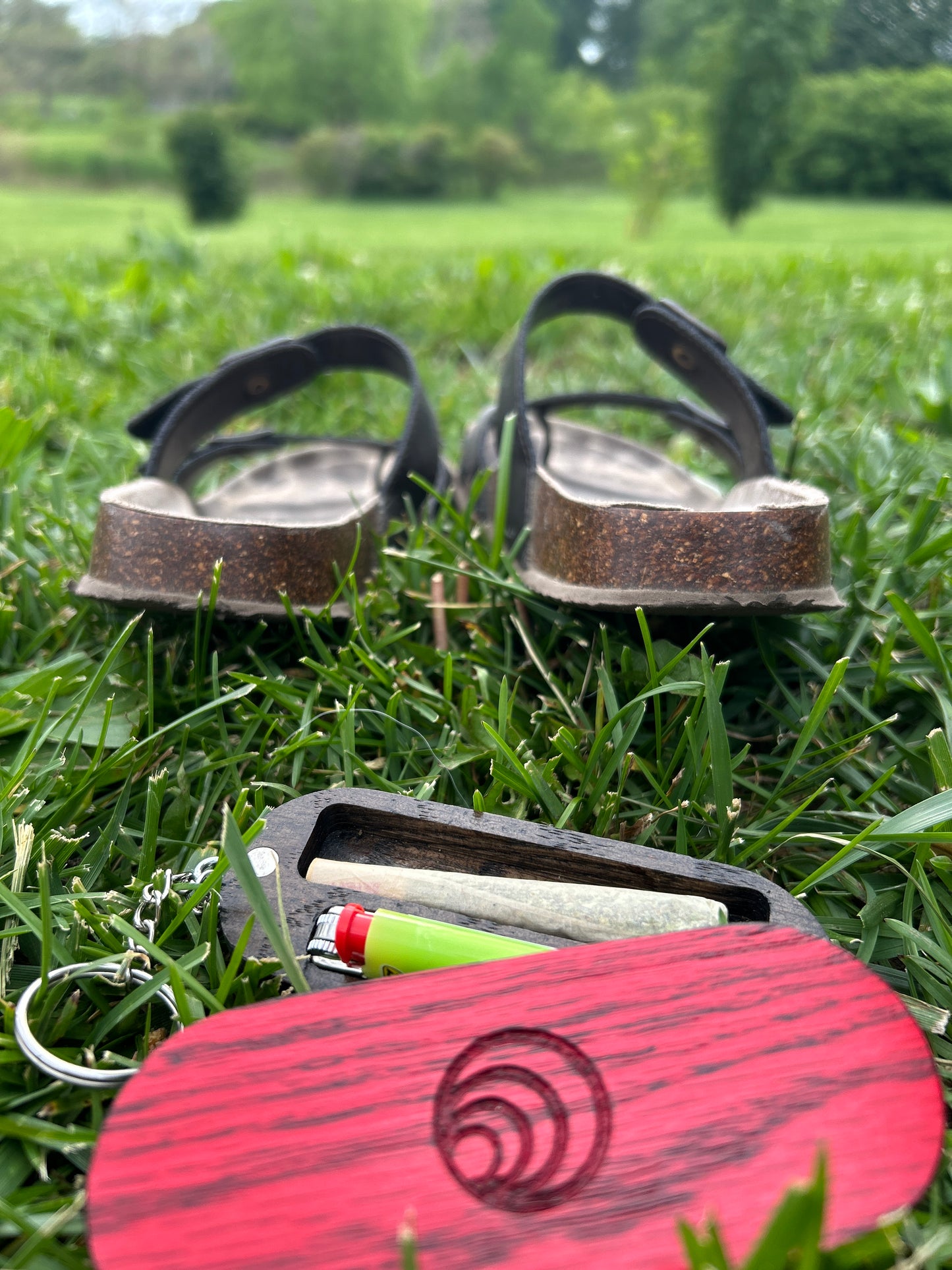 Pre Roll Case Keychain — Handmade Hardwood Travel Case