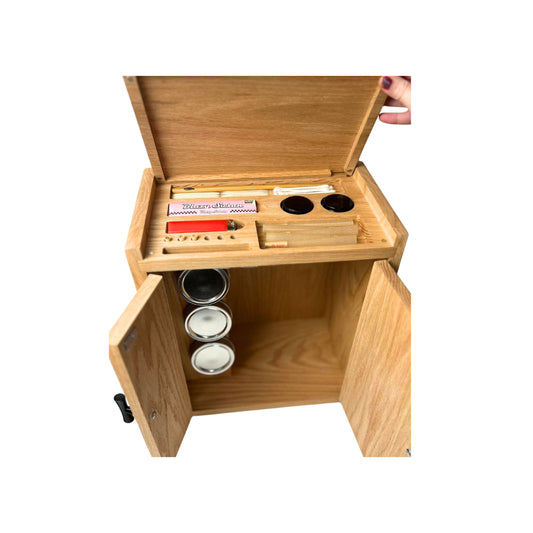 Large Stash Box | Hidden Storage | Rolling Tray