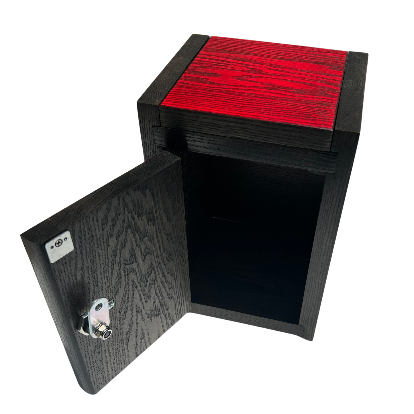 Small Red Stash Box Cabinet — Compact Locking Storage