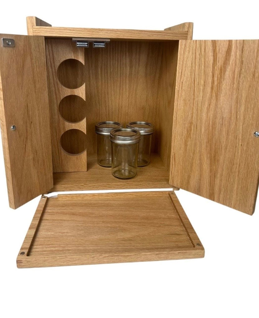     Wooden home organization gift set with secure lockable cabinets ideal for creating an organized and clutter-free environment.