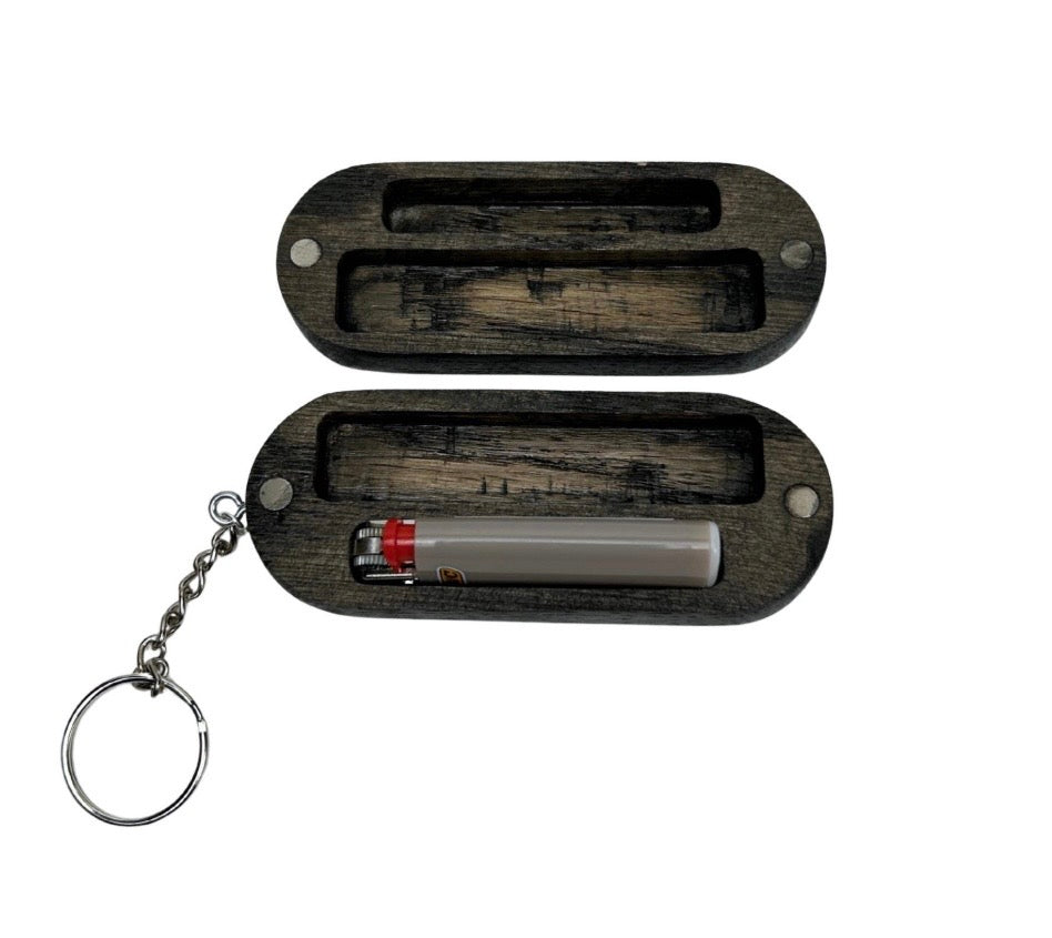 Pre Roll Case Keychain — Handmade Hardwood Travel Case