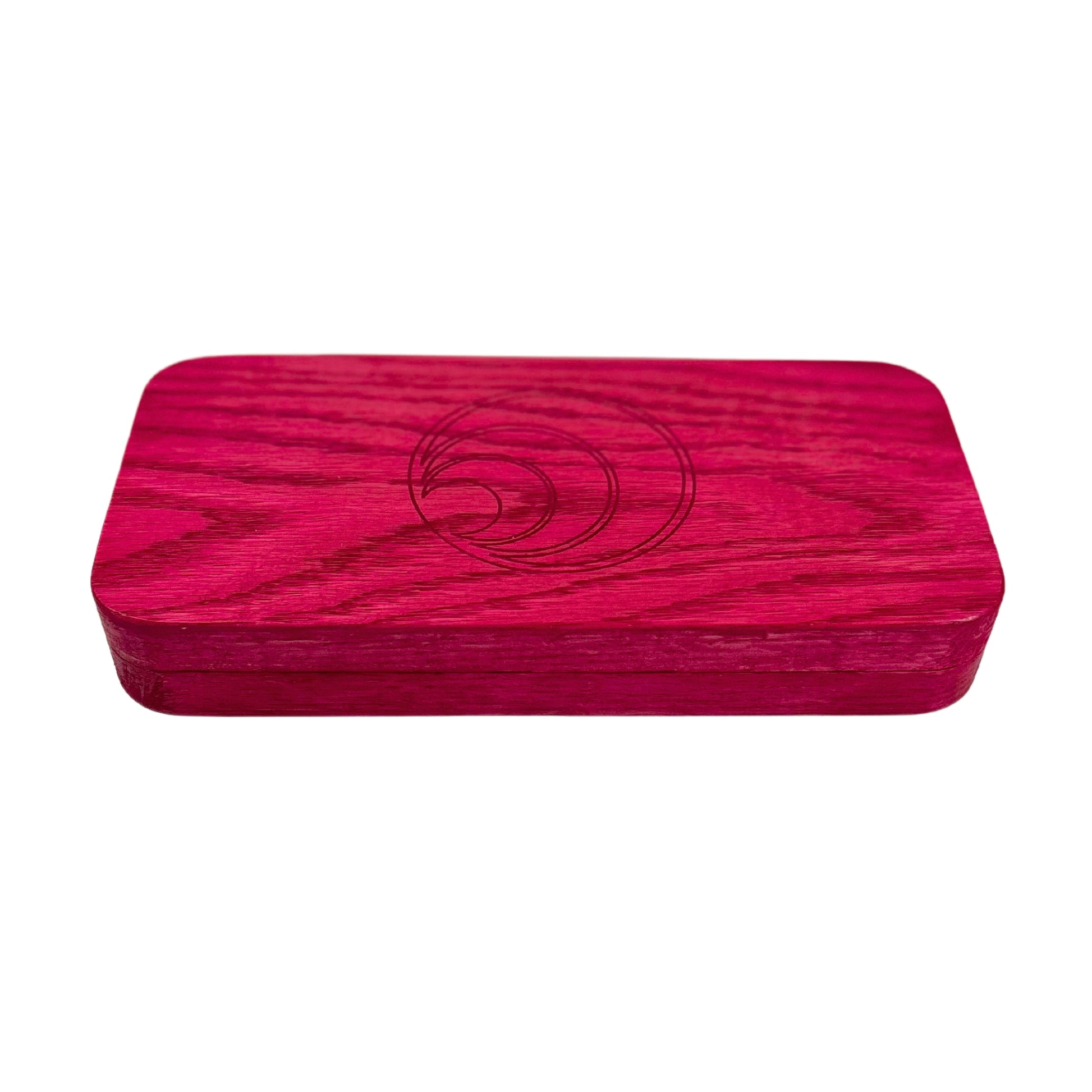 Minimalist Rolling Tray travel case with a natural wood finish, combining style and everyday functionality.