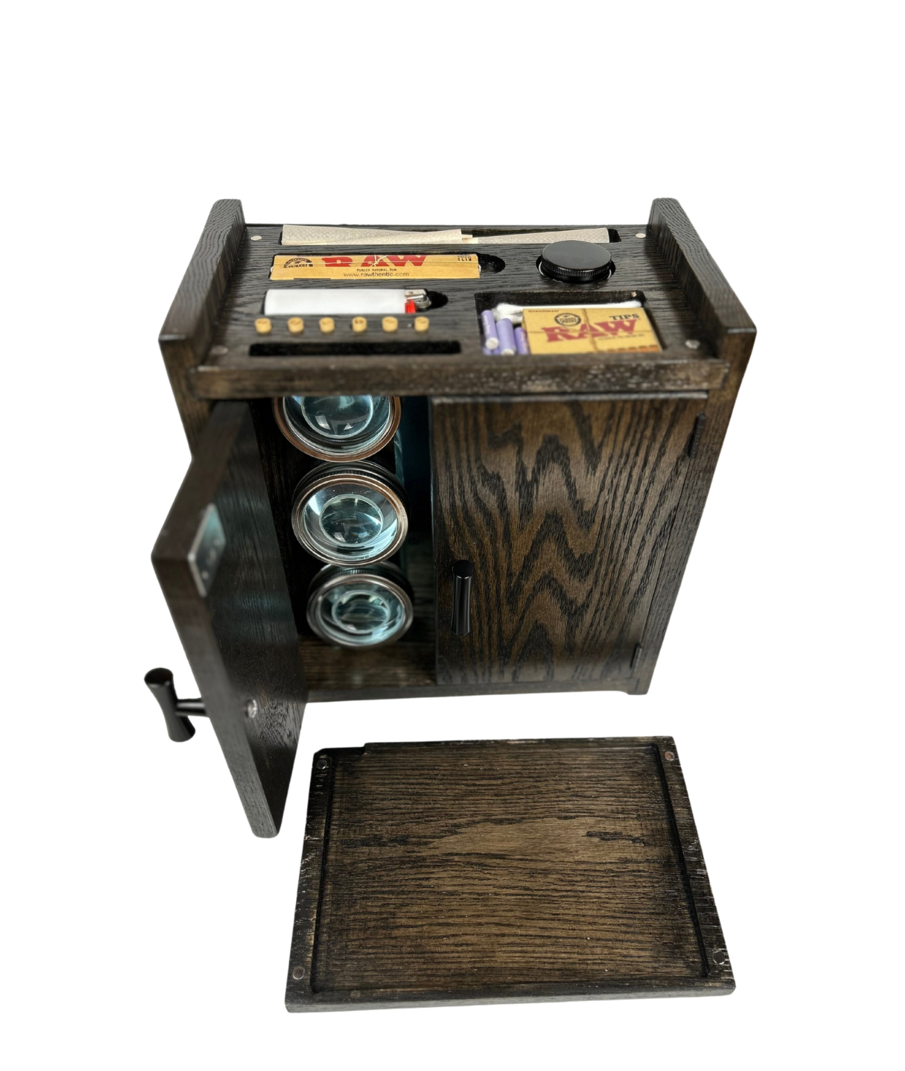 Black Stash Box Cabinet | Lock Option | Made in USA