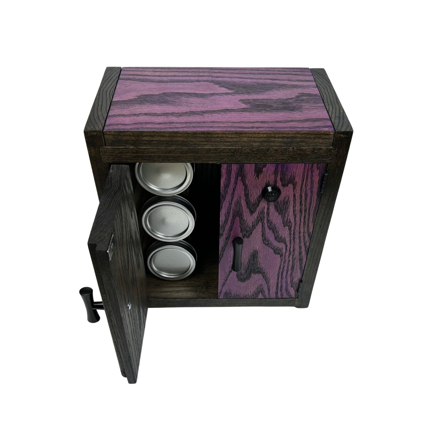 Elegant Wood Box with optional lock, offering secure and private storage in a compact design.