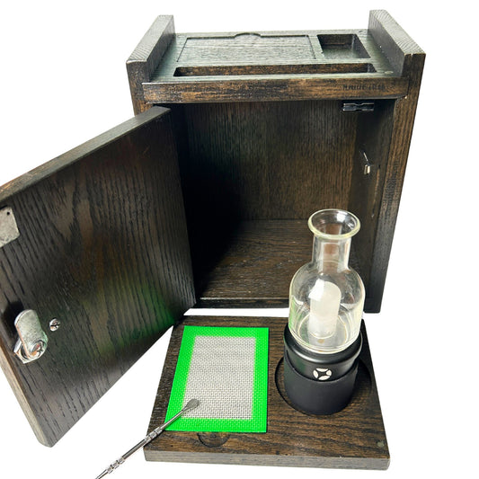 Dab Station with Hidden Storage | Herbal Concentrate Stash Box & Smoking Kit