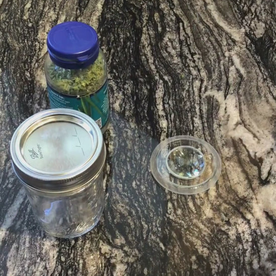 Glass Magnifying Glass Mason Jar Insert for stash jar 