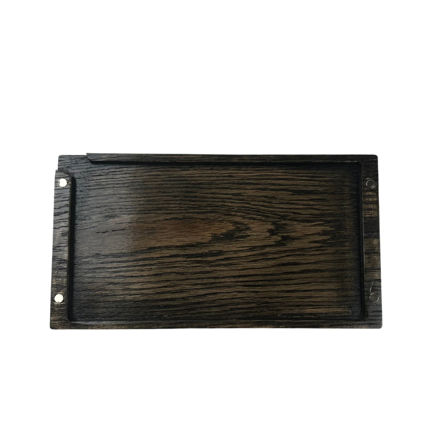 Built-In Rolling Tray: The underside of the lid flipped over, displaying the built-in rolling tray, perfect for convenient use.